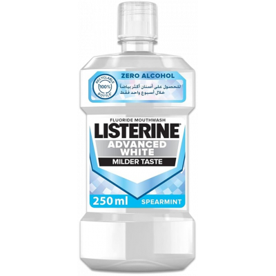LISTERINE ® ADVANCED WHITE SPEARMINT MILDER TASTE MOUTHWASH 250 ML